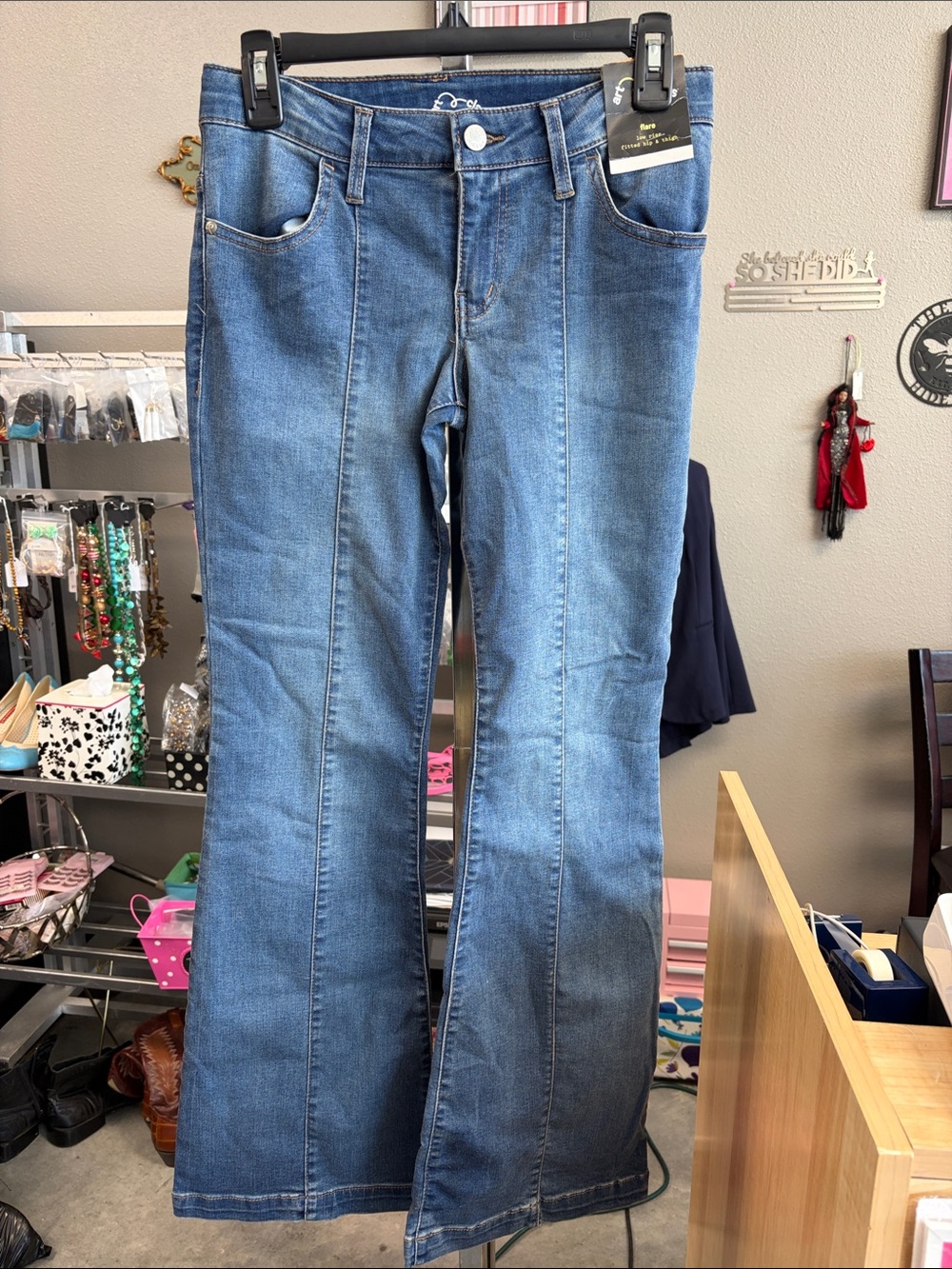 art class Medium Blue Women's Flared Jeans QV1THR